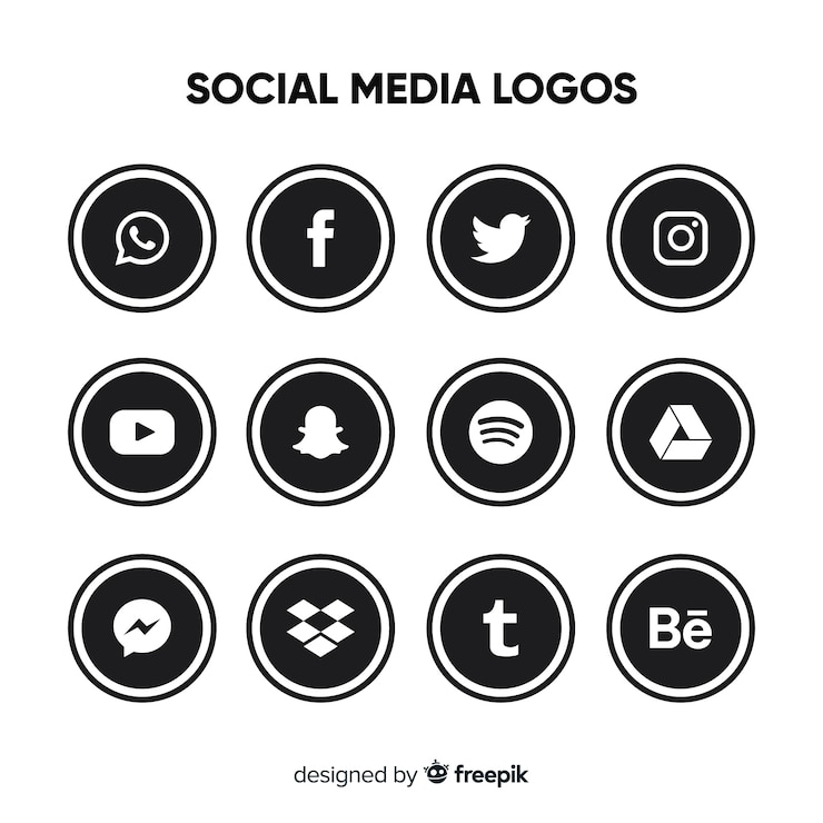 Vector gratuito colección de logos de redes sociales
