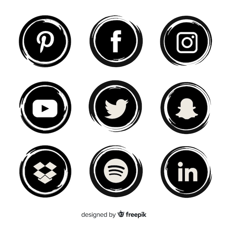 Vector gratuito colección de logos de redes sociales