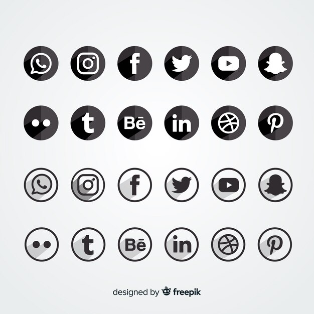 Colección de logos de redes sociales