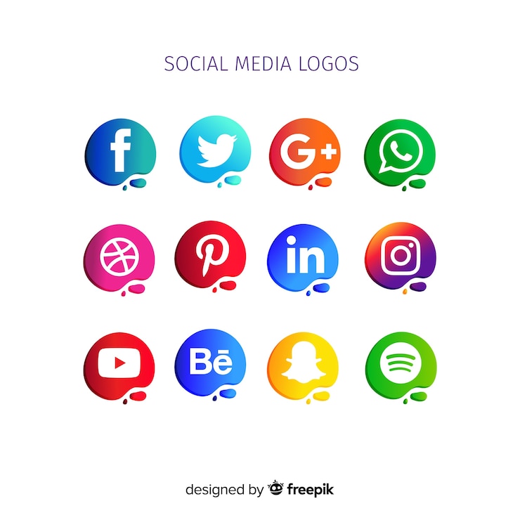 Vector gratuito colección de logos de redes sociales