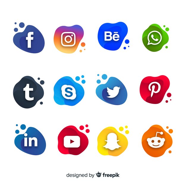 Colección de logos de redes sociales