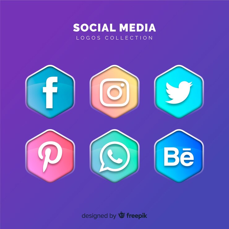 Vector gratuito colección de logos de redes sociales.