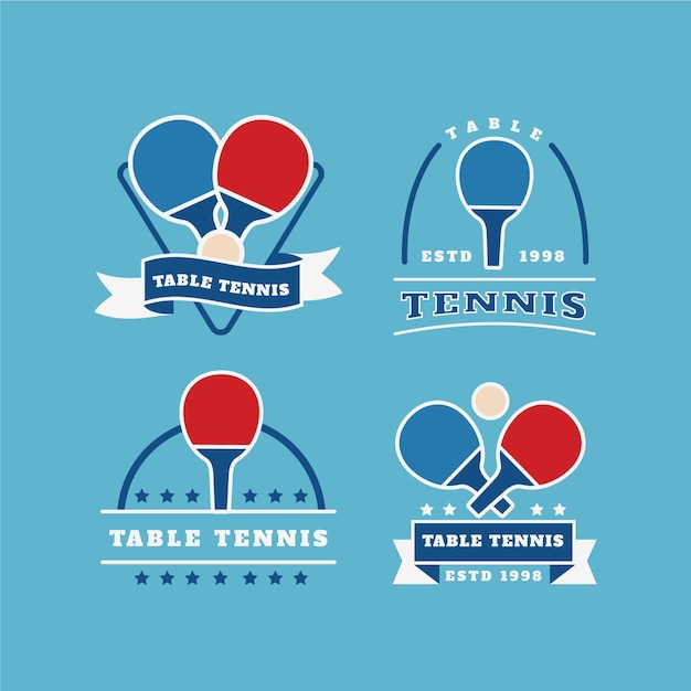 Colección de logos de tenis de mesa