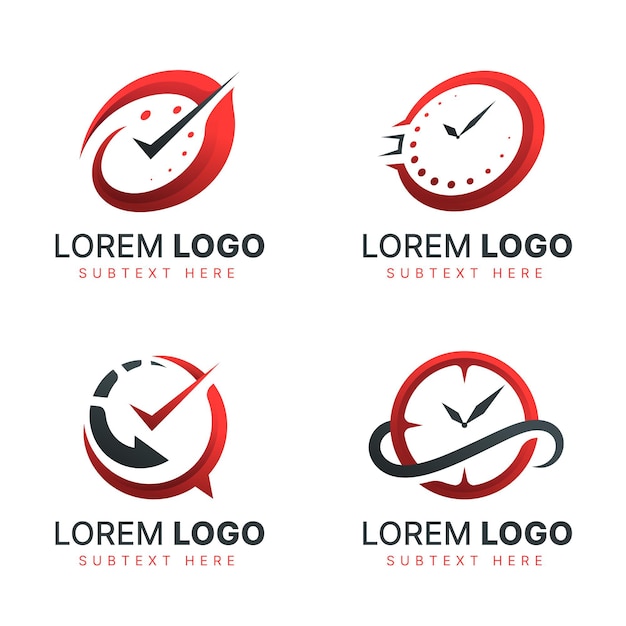 Colección de logos de tiempo degradado