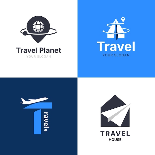 Colección de logos de viaje