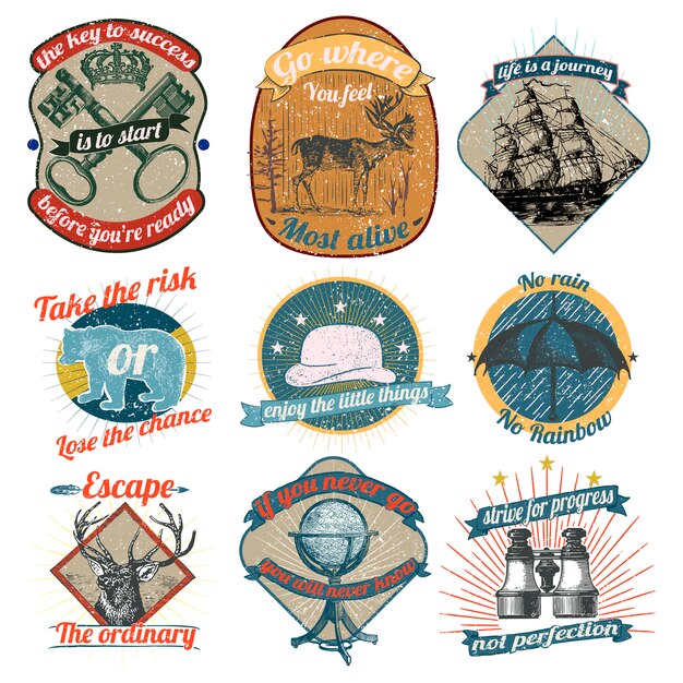 Colección de logos vintage