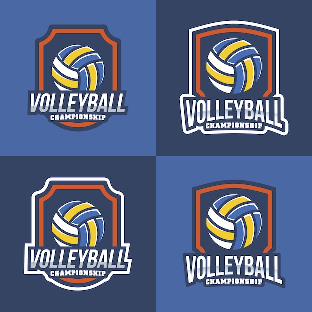 Vector gratuito colección de logos de voleibol