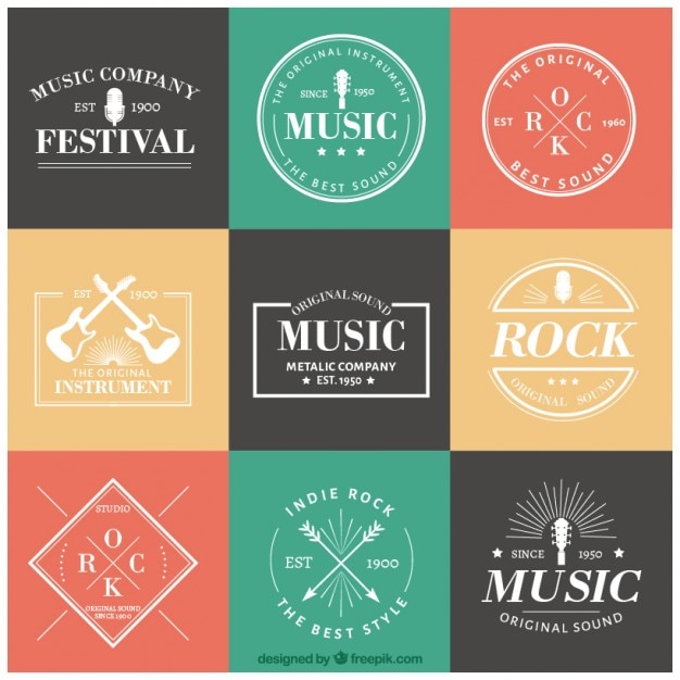Colección logotipo Musical