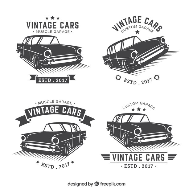 Colección de logotipos de automóviles antiguos