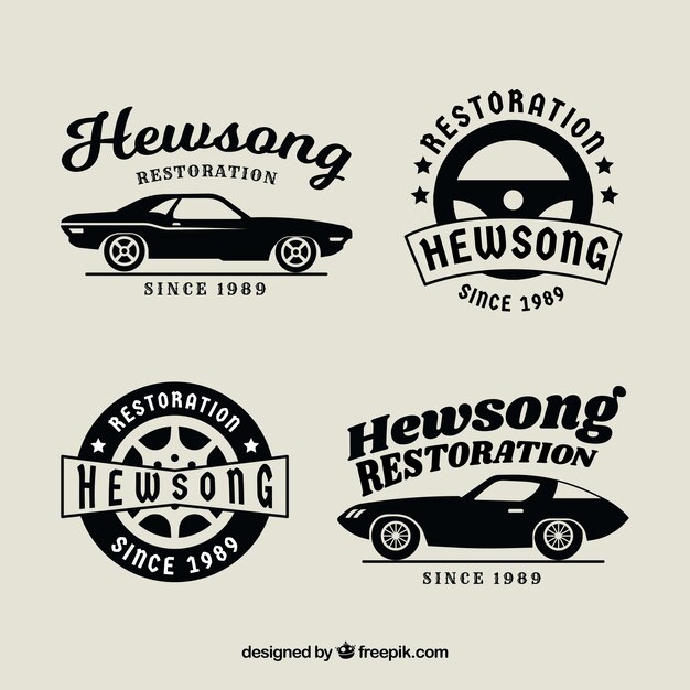 Colección de logotipos de automóviles antiguos