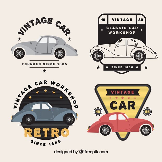 Colección de logotipos de automóviles antiguos