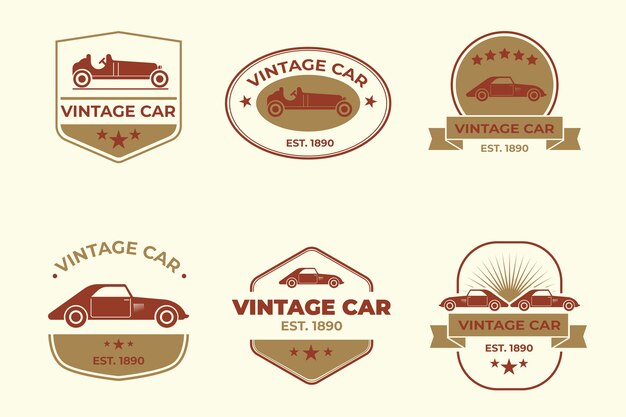 Colección de logotipos de automóviles antiguos