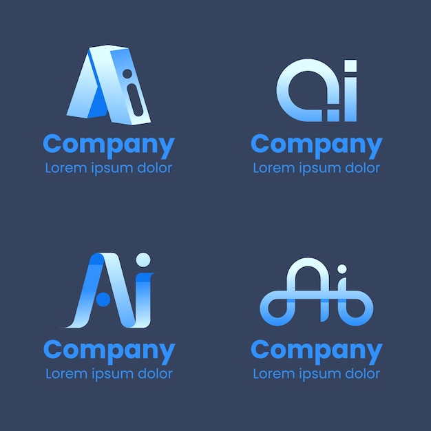 Vector gratuito colección de logotipos creativos de ai planos.