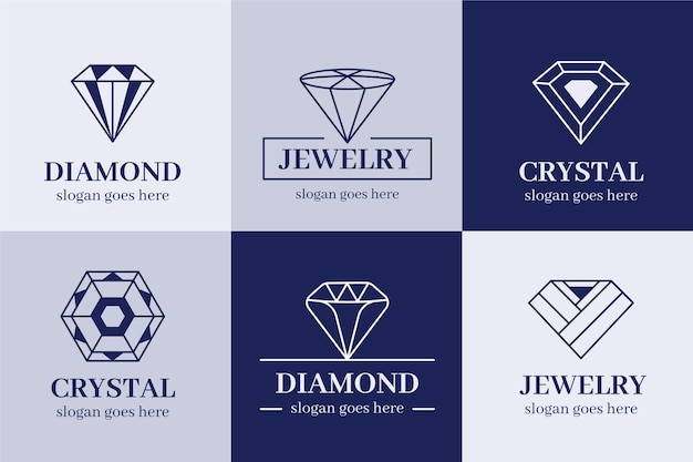 Colección de logotipos de diamantes