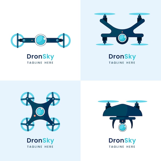 Colección de logotipos de drones