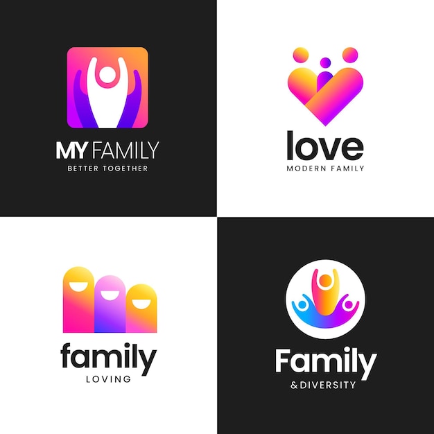 Colección de logotipos familiares