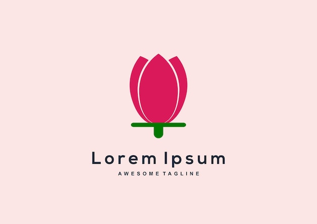 Colección de logotipos de flores de belleza de arte de línea de lujo