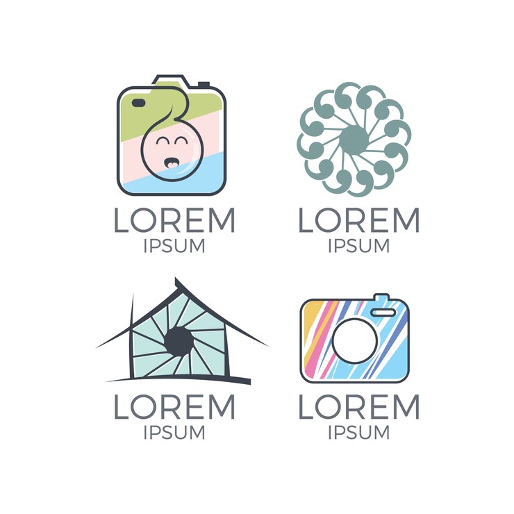Vector gratuito colección de logotipos de fotografía