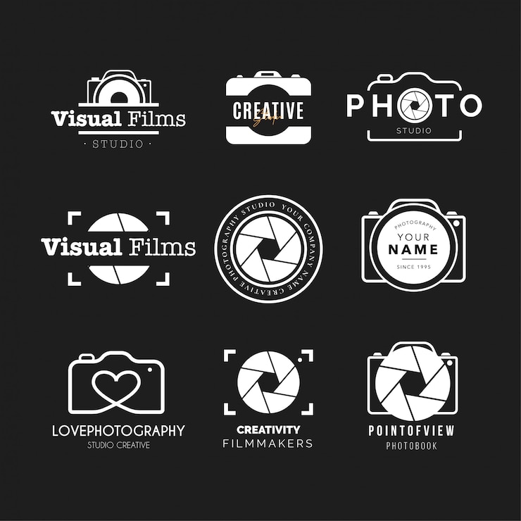Vector gratuito colección de logotipos de fotografía
