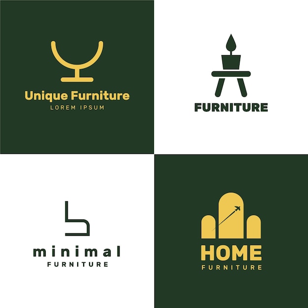 Colección de logotipos Furtniture