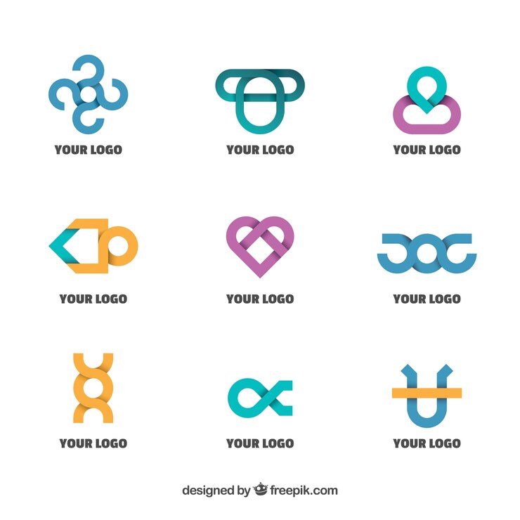 Vector gratuito colección de logotipos geométricos