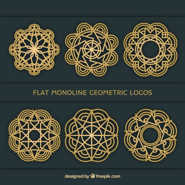 Colección de logotipos geométricos 