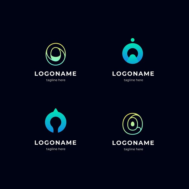 Colección de logotipos letra o alfabética