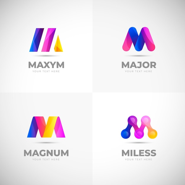 Vector gratuito colección de logotipos m