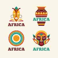 Vector gratuito colección de logotipos de mapas de áfrica