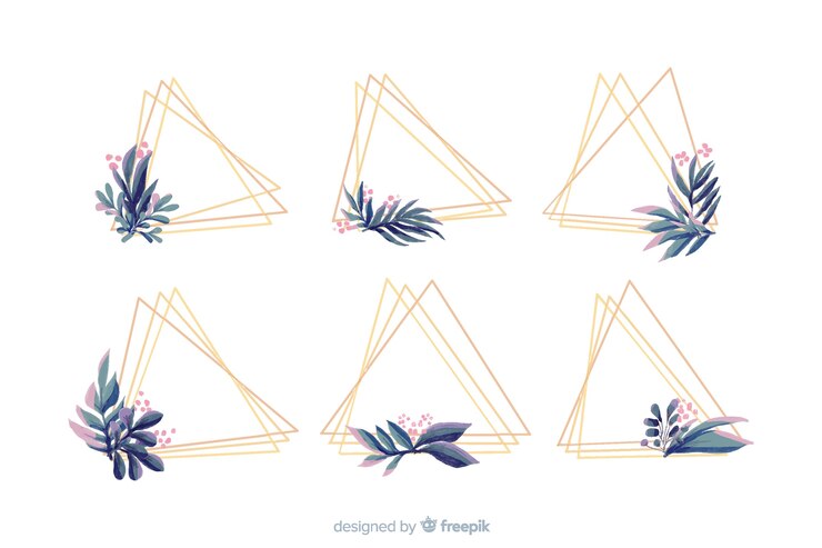 Vector gratuito colección de logotipos de marco de boda acuarela