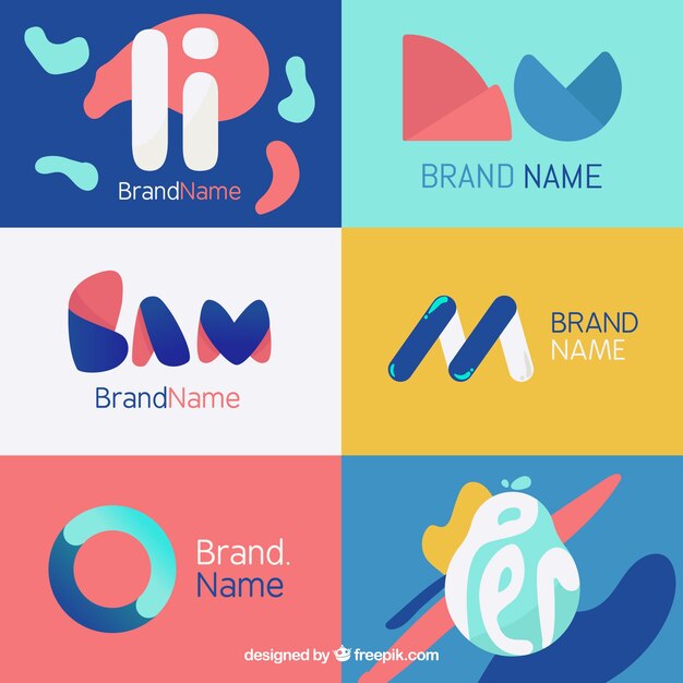 Colección de logotipos modernos abstractos