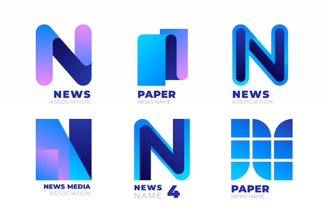 Vector gratuito colección de logotipos de noticias