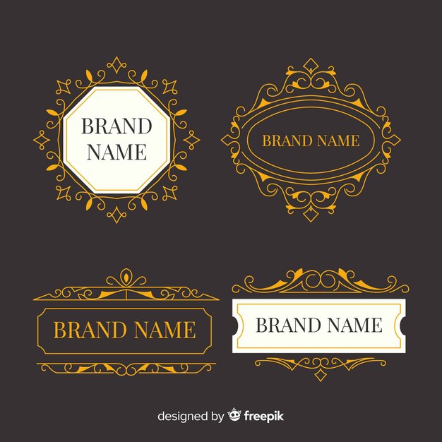 Colección de logotipos ornamentales vintage
