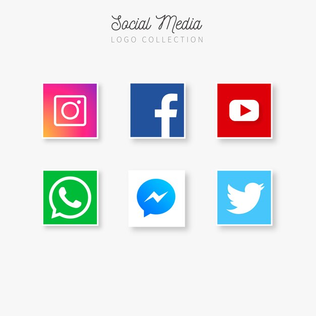 Colección de logotipos de redes sociales