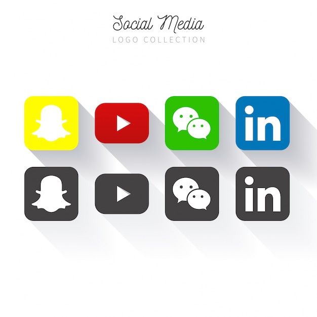 Vector gratuito colección de logotipos de redes sociales