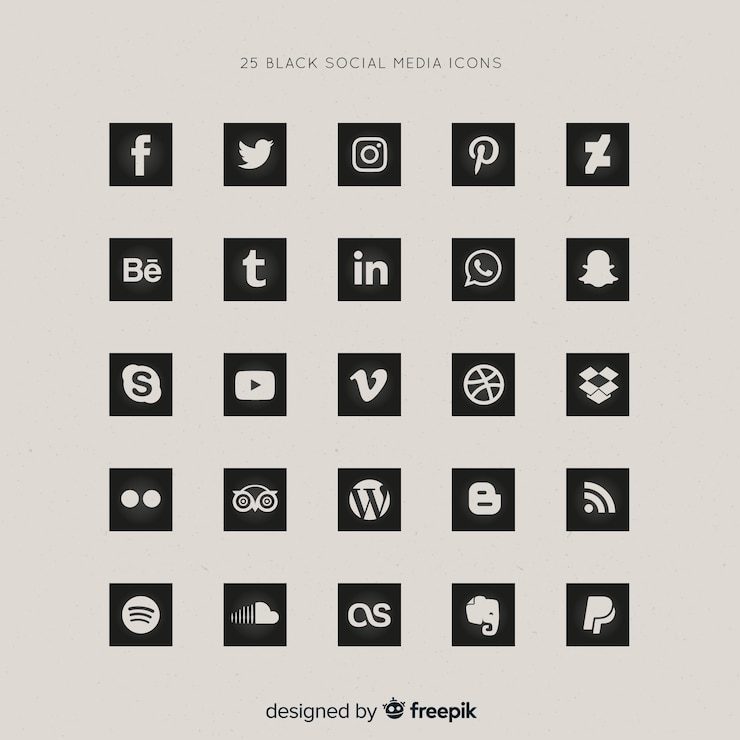 Vector gratuito colección de logotipos de redes sociales