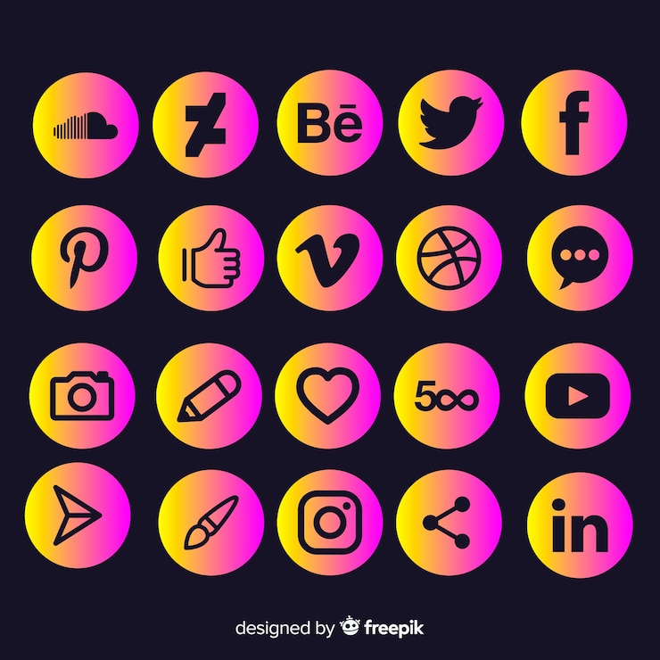 Vector gratuito colección de logotipos de las redes sociales