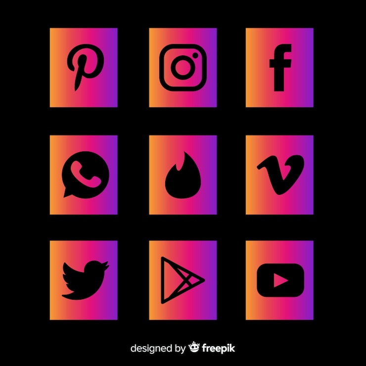 Vector gratuito colección de logotipos de las redes sociales