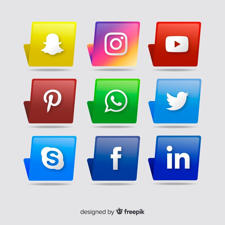 Vector gratuito colección de logotipos de redes sociales
