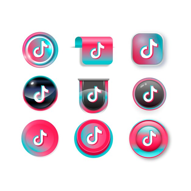 Colección de logotipos Tiktok