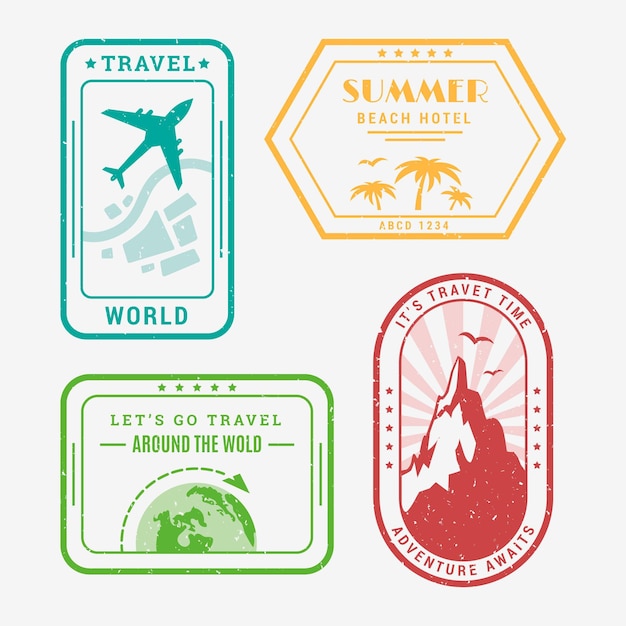 Colección de logotipos de viajes