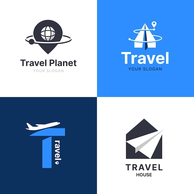 Colección de logotipos de viajes