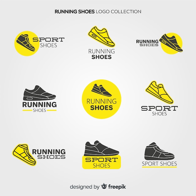Colección de logotipos de zapatos