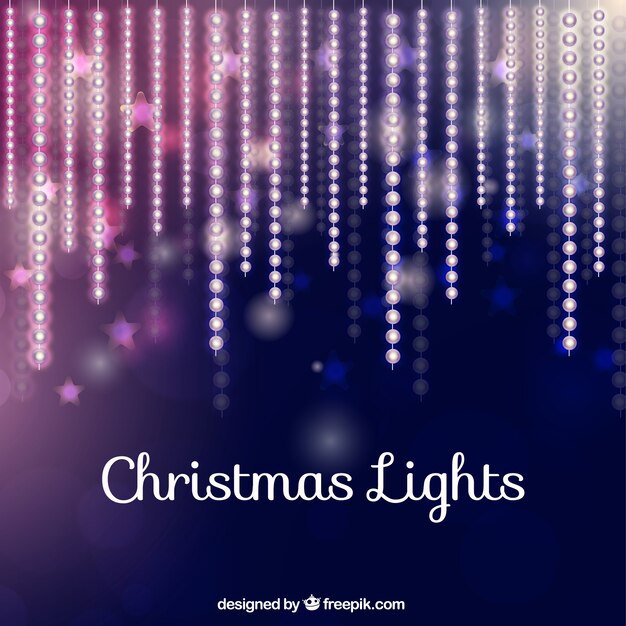 Colección de luces de navidad brillantes