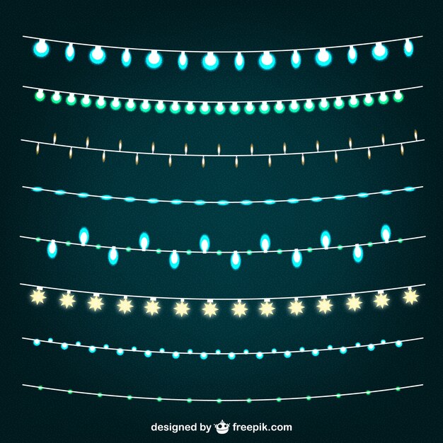 Colección de luces de navidad