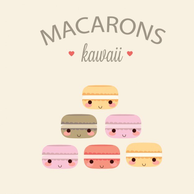 Colección de macarones coloridos