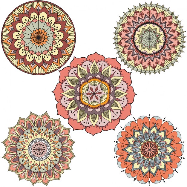 Colección de mandalas bonitos