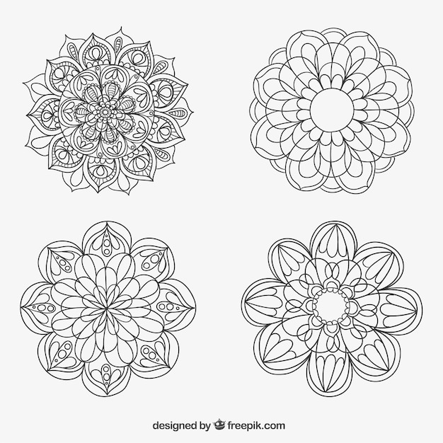 Vector gratuito colección mandalas