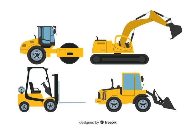 Colección máquinas planas de construcción