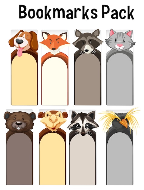 Colección de marcadores temáticos de animales